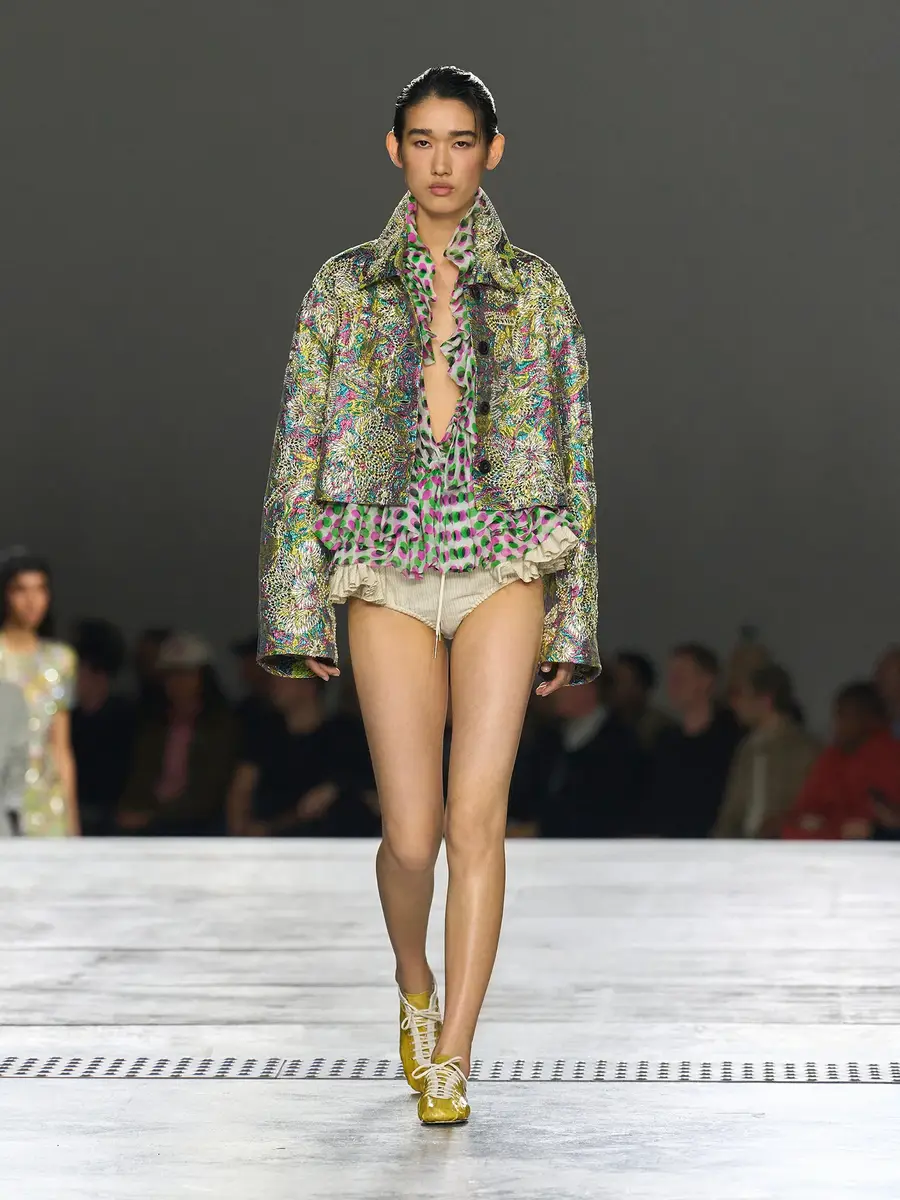 Dries Van Noten Cally Bis Silk Ruffle Top | Thumbnail 2 Dries Van Noten Cally Bis Silk Ruffle Top | Thumbnail 2
