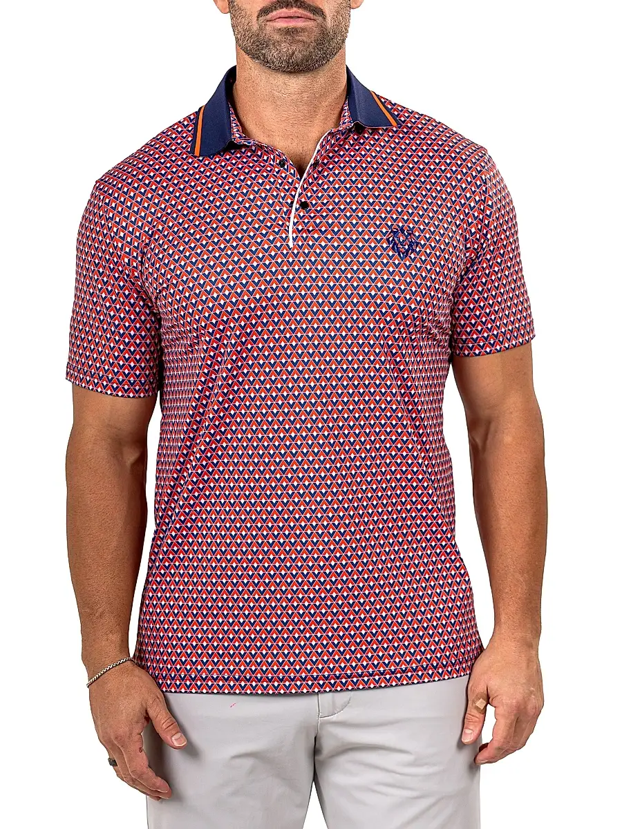 Maceoo Men's Golf Polo Marthyr Shirt - Red | Thumbnail 2 Maceoo Men's Golf Polo Marthyr Shirt - Red | Thumbnail 2