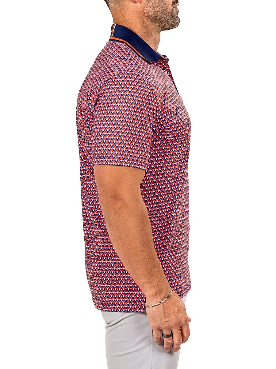 Maceoo Men's Golf Polo Marthyr Shirt - Red | Thumbnail 4 Maceoo Men's Golf Polo Marthyr Shirt - Red | Thumbnail 4