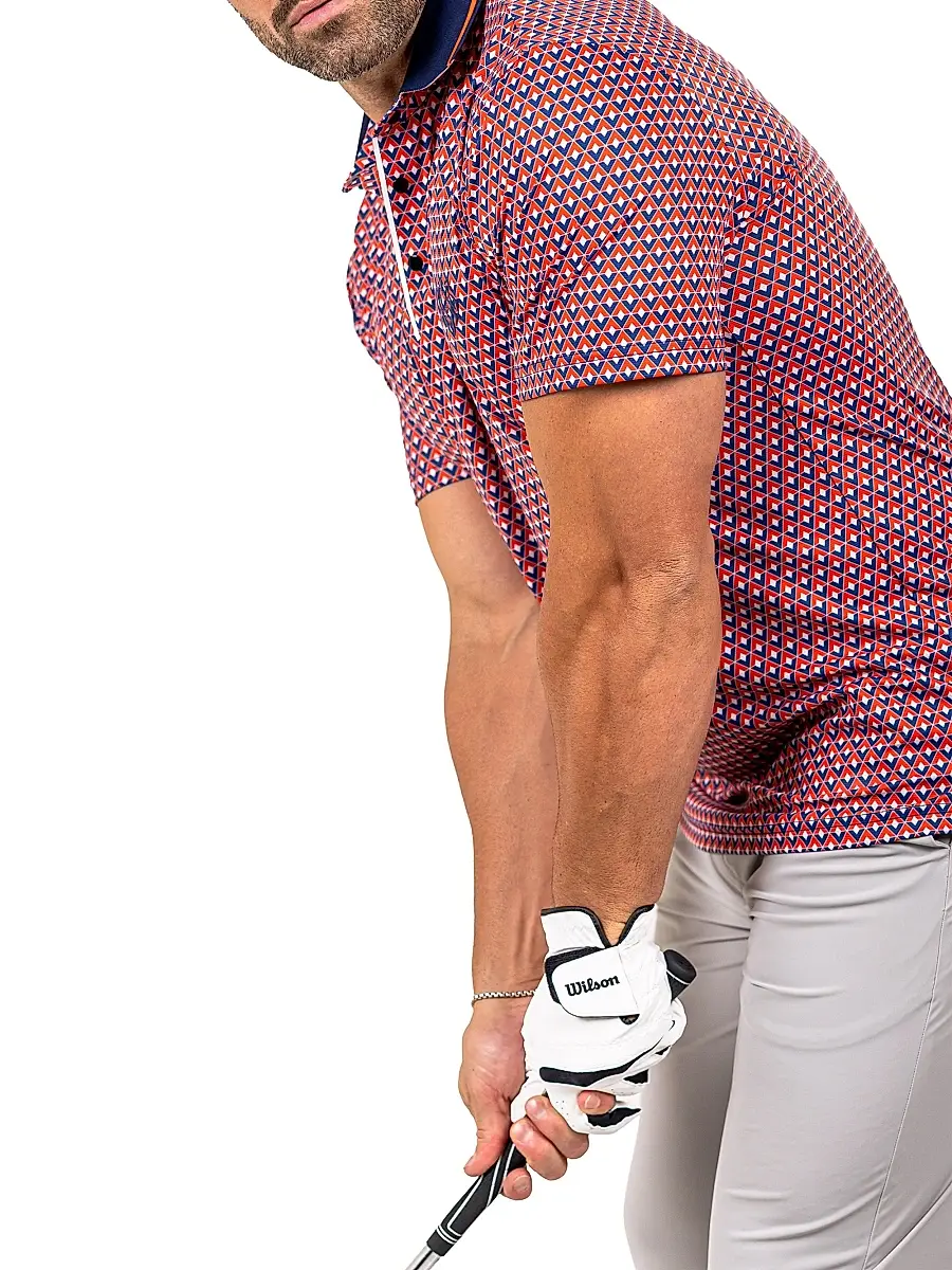 Maceoo Men's Golf Polo Marthyr Shirt - Red | Thumbnail 7 Maceoo Men's Golf Polo Marthyr Shirt - Red | Thumbnail 7