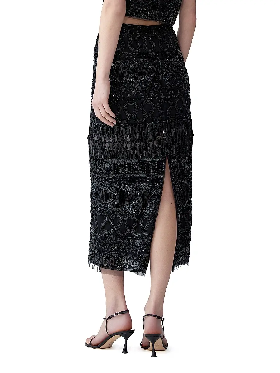 Carolina Herrera Women's Embellished Midi-Skirt | Thumbnail 3