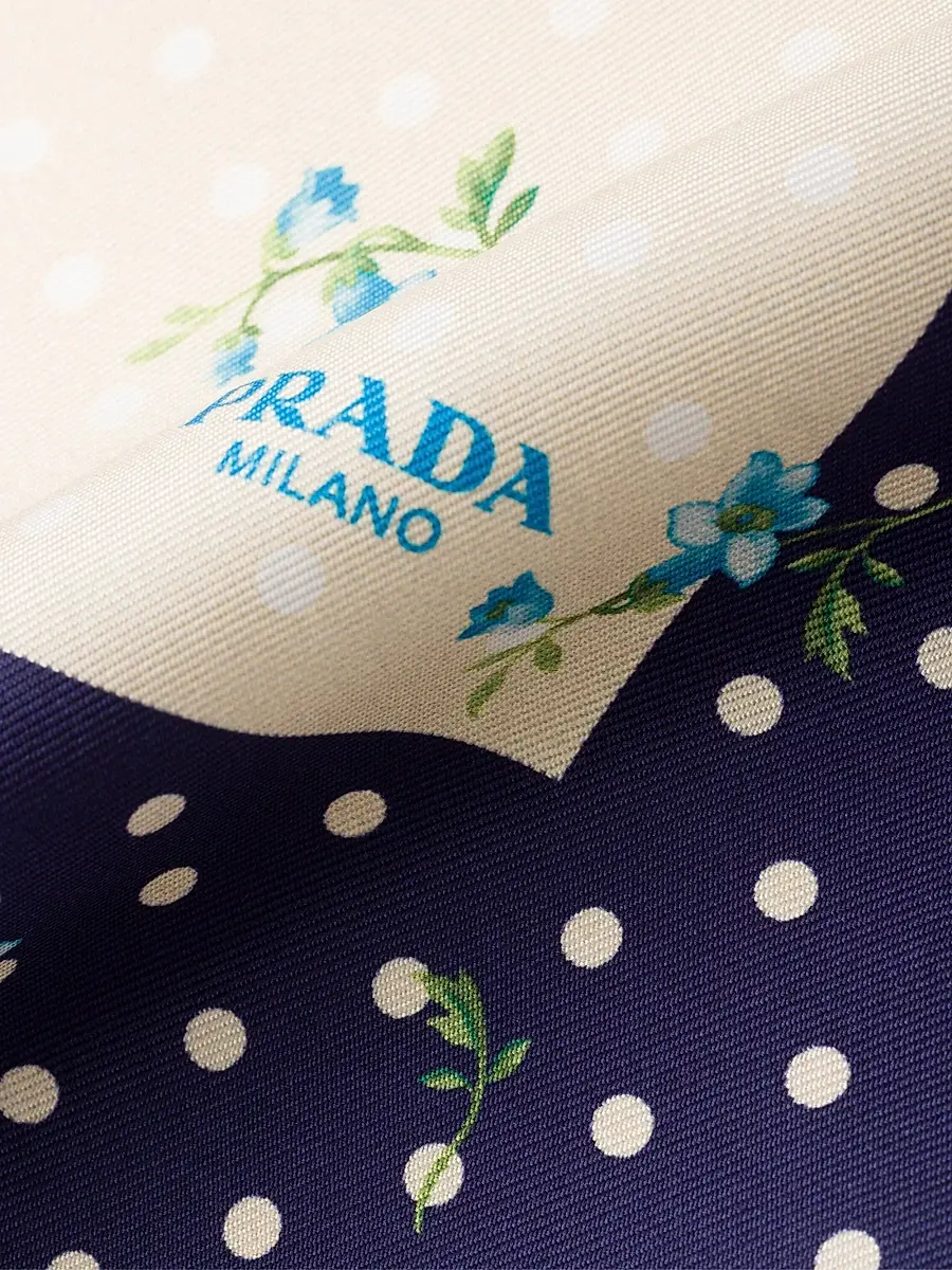 Prada Women's Printed Silk Twill Scarf | Thumbnail 3