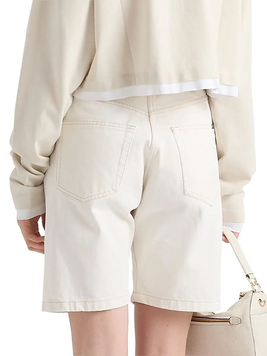 Prada Women's Old Denim Bermuda Shorts | Thumbnail 3 Prada Women's Old Denim Bermuda Shorts | Thumbnail 3