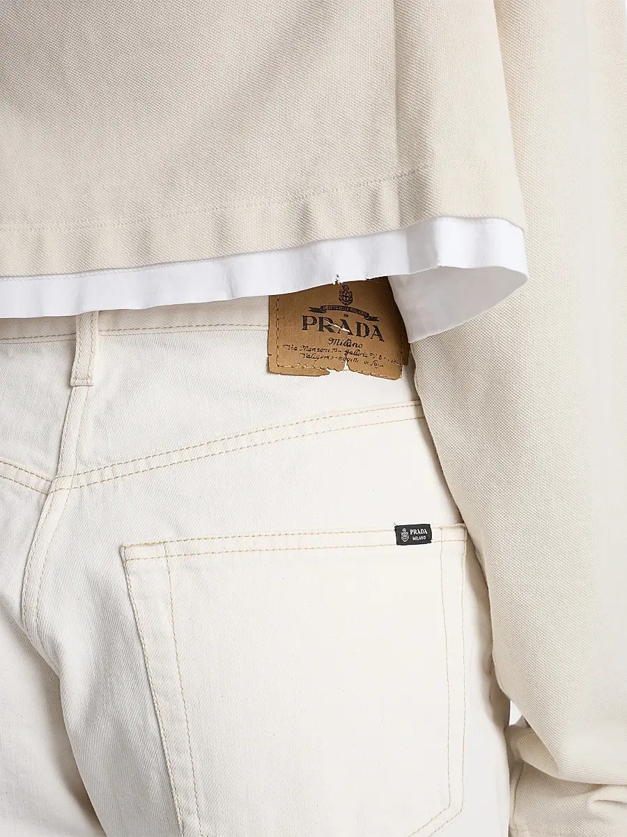 Prada Women's Old Denim Bermuda Shorts | Thumbnail 4 Prada Women's Old Denim Bermuda Shorts | Thumbnail 4