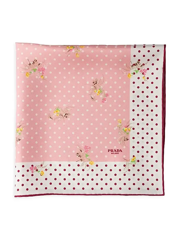 Women's Printed Silk Twill Scarf