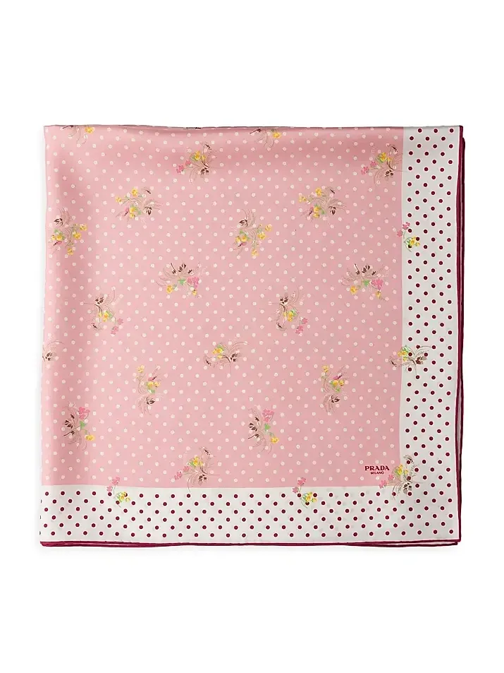 Women's Printed Silk Twill Scarf