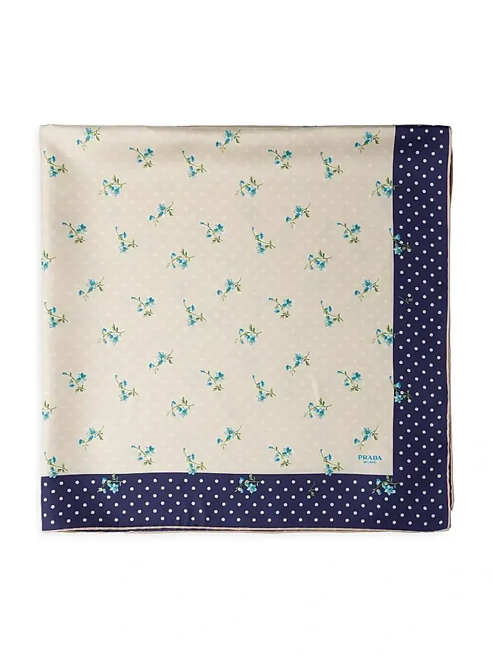 Women's Printed Silk Twill Scarf