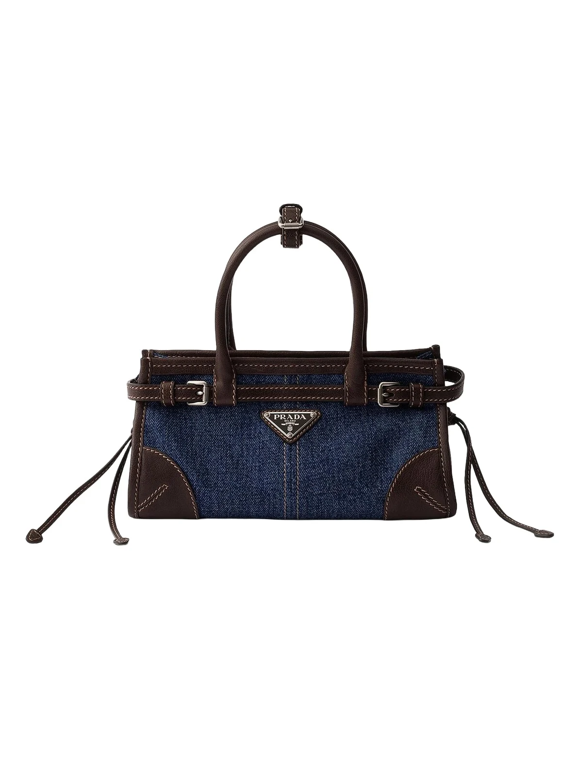 Women's Bonnie Small Denim and Leather Top Handle Bag