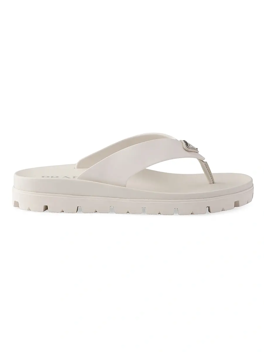 Prada Men's Rubber Thong Sandals - Black | Thumbnail 12 Prada Men's Rubber Thong Sandals - Black | Thumbnail 12