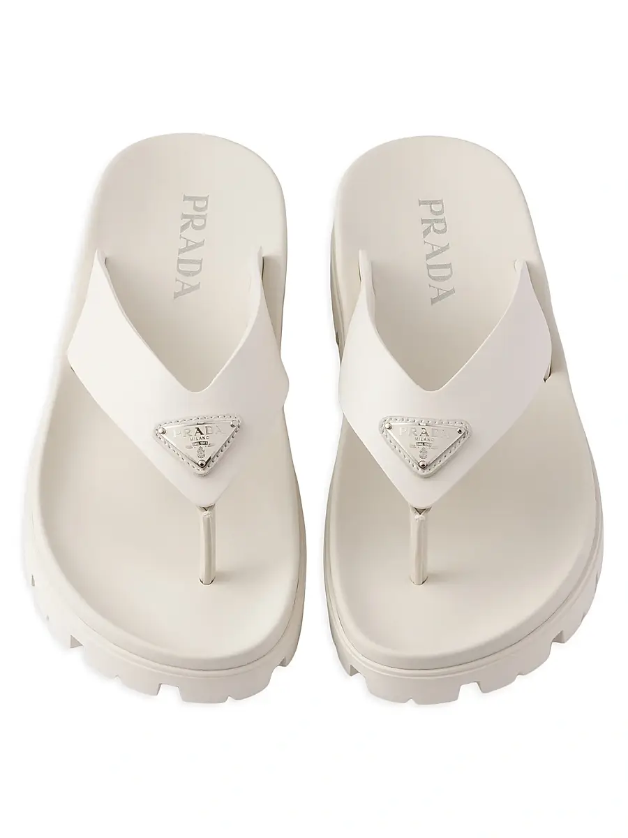 Prada Men's Rubber Thong Sandals - Black | Thumbnail 13 Prada Men's Rubber Thong Sandals - Black | Thumbnail 13