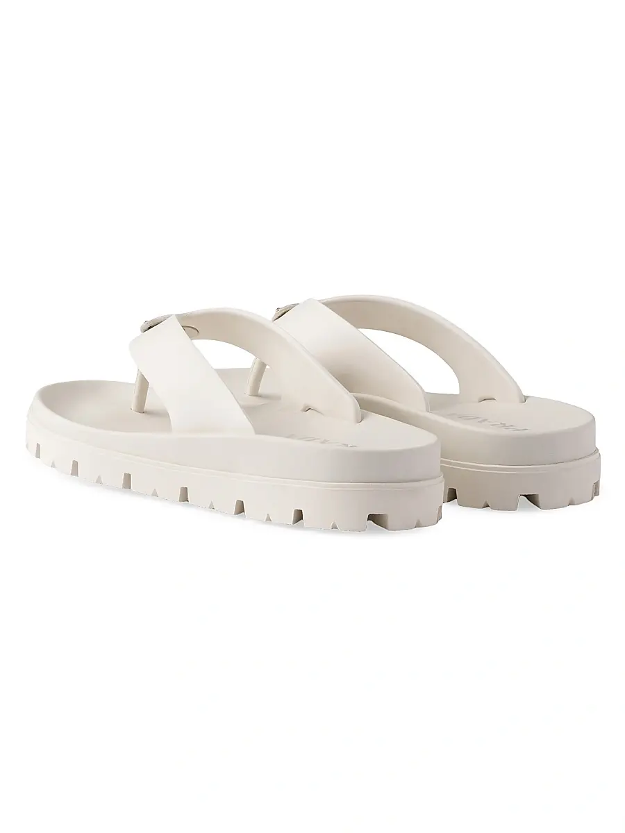 Prada Men's Rubber Thong Sandals - Black | Thumbnail 15 Prada Men's Rubber Thong Sandals - Black | Thumbnail 15