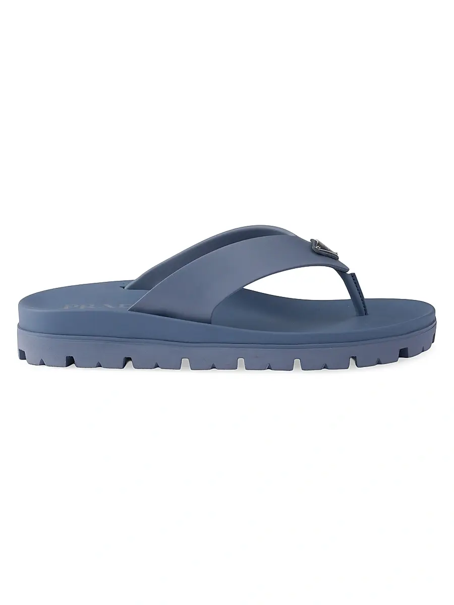 Prada Men's Rubber Thong Sandals - Black | Thumbnail 6 Prada Men's Rubber Thong Sandals - Black | Thumbnail 6