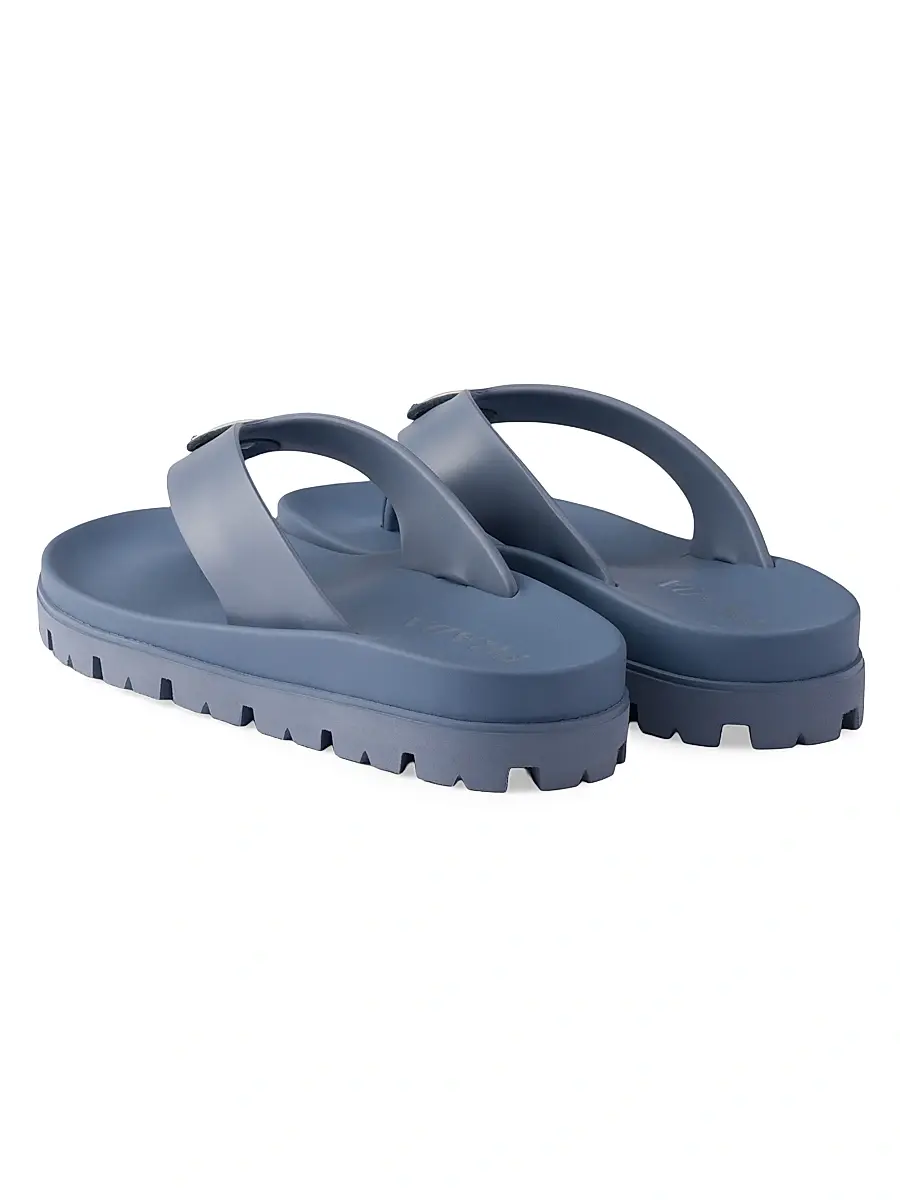 Prada Men's Rubber Thong Sandals - Black | Thumbnail 9 Prada Men's Rubber Thong Sandals - Black | Thumbnail 9