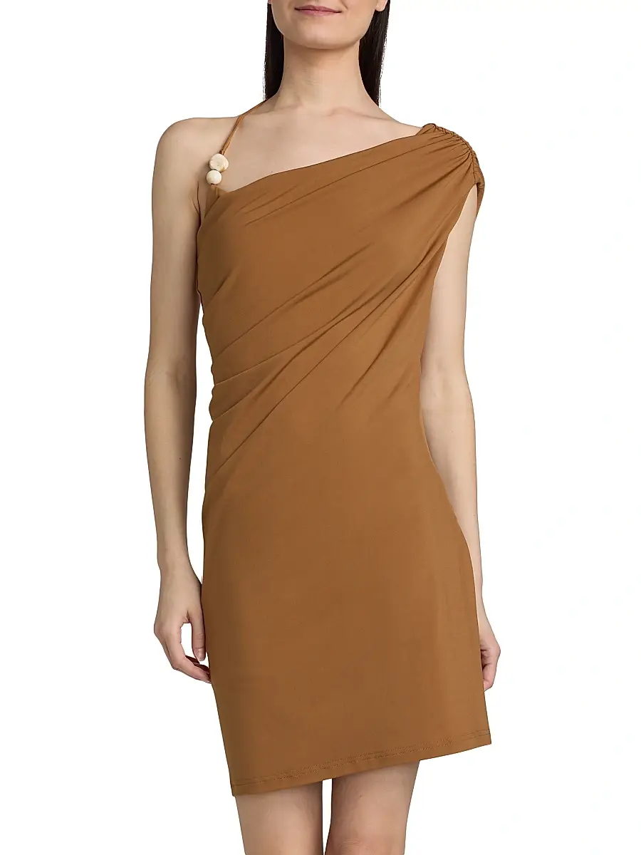 Significant Other Women's Amren Bead-Detail Draped Jersey Minidress | Thumbnail 3 Significant Other Women's Amren Bead-Detail Draped Jersey Minidress | Thumbnail 3