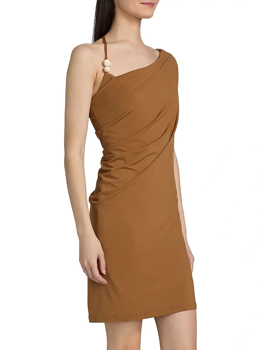 Significant Other Women's Amren Bead-Detail Draped Jersey Minidress | Thumbnail 4 Significant Other Women's Amren Bead-Detail Draped Jersey Minidress | Thumbnail 4