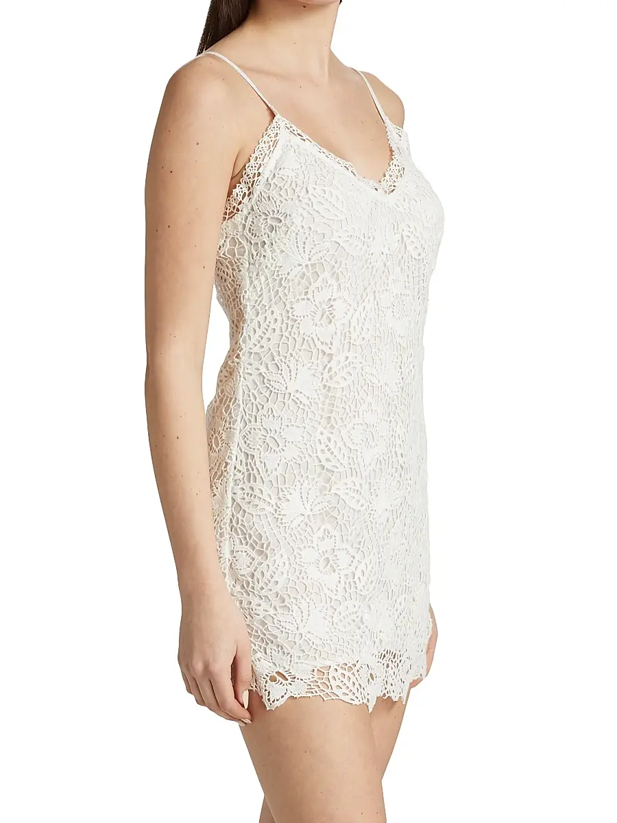 rag & bone Women's Aleah Crochet V-Neck Minidress | Thumbnail 4 rag & bone Women's Aleah Crochet V-Neck Minidress | Thumbnail 4