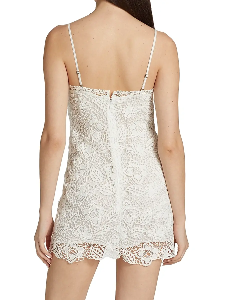rag & bone Women's Aleah Crochet V-Neck Minidress | Thumbnail 5 rag & bone Women's Aleah Crochet V-Neck Minidress | Thumbnail 5