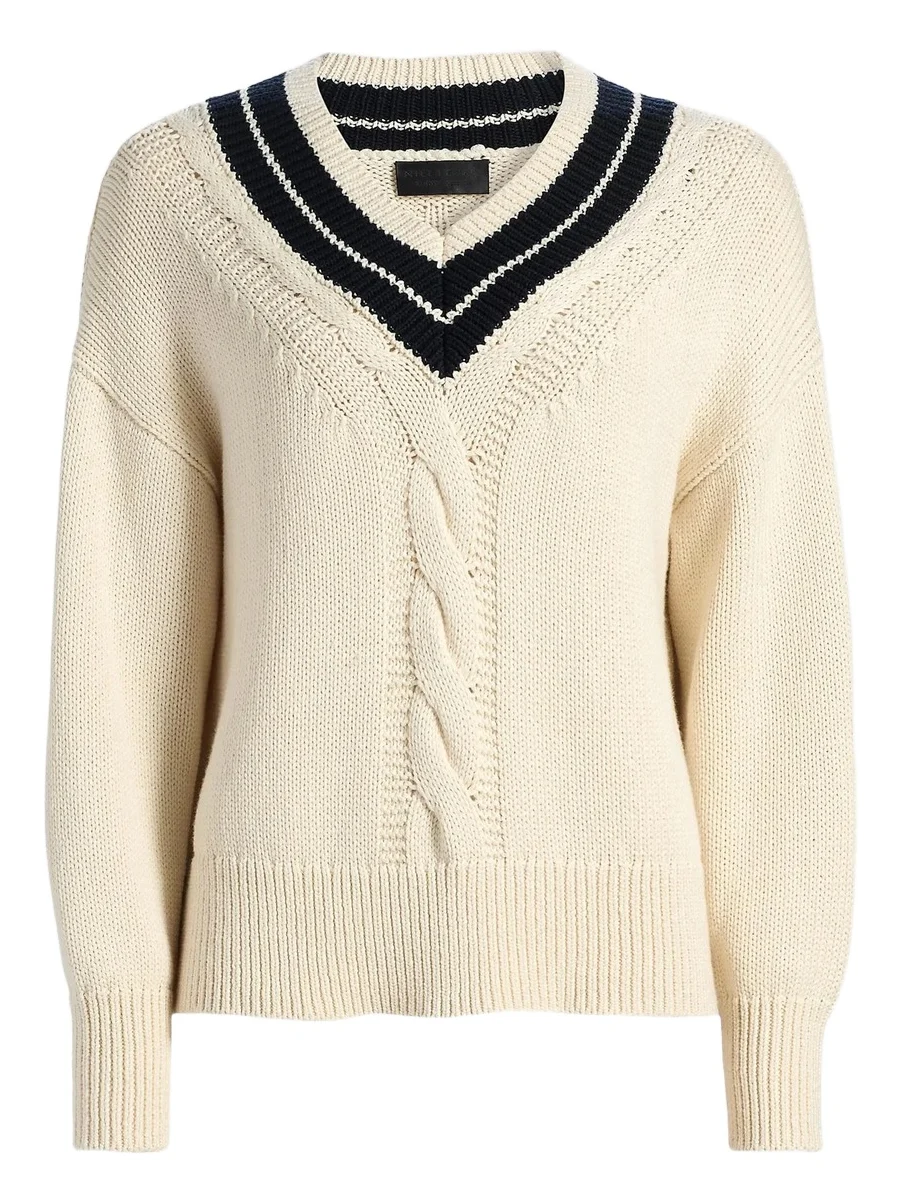 Women's Suneel V-Neck Cotton-Cahsmere Sweater