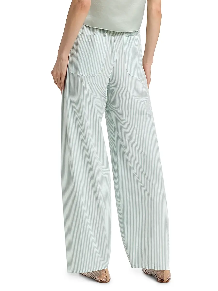 LESET Women's Yoshi Striped Cotton-Blend Wide-Leg Pants | Thumbnail 5 LESET Women's Yoshi Striped Cotton-Blend Wide-Leg Pants | Thumbnail 5
