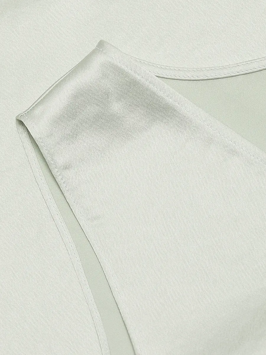 LESET Women's Barb Satin Crop Top | Thumbnail 7