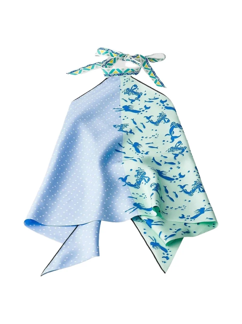 Women's Printed Silk Twill Top