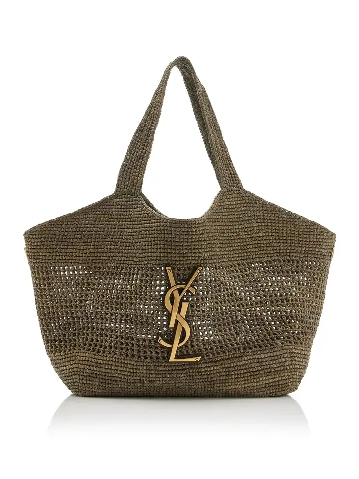 Saint Laurent Icare Maxi Raffia Tote Bag