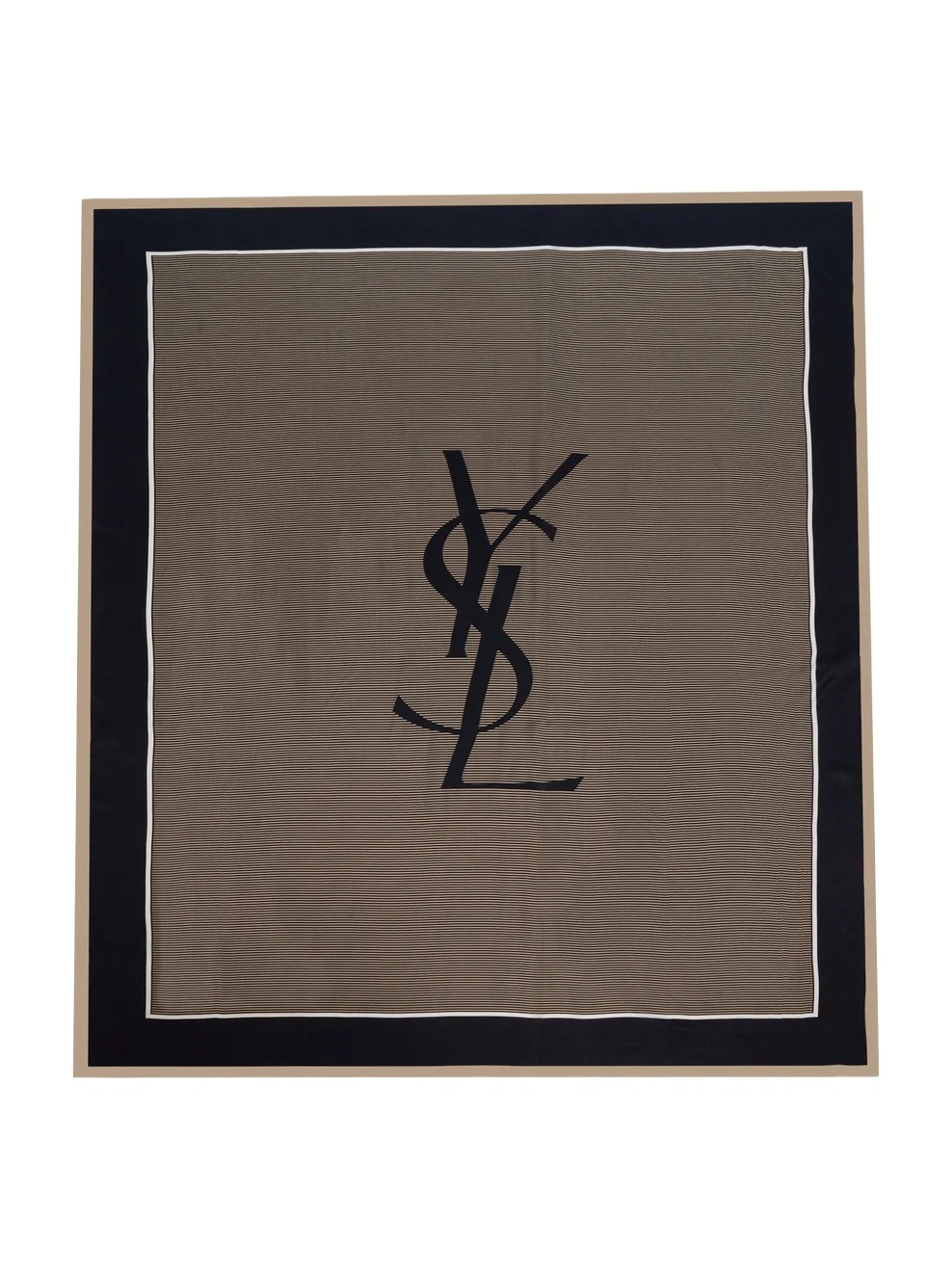 Saint Laurent Cassandre Striped Silk Charmeuse Scarf