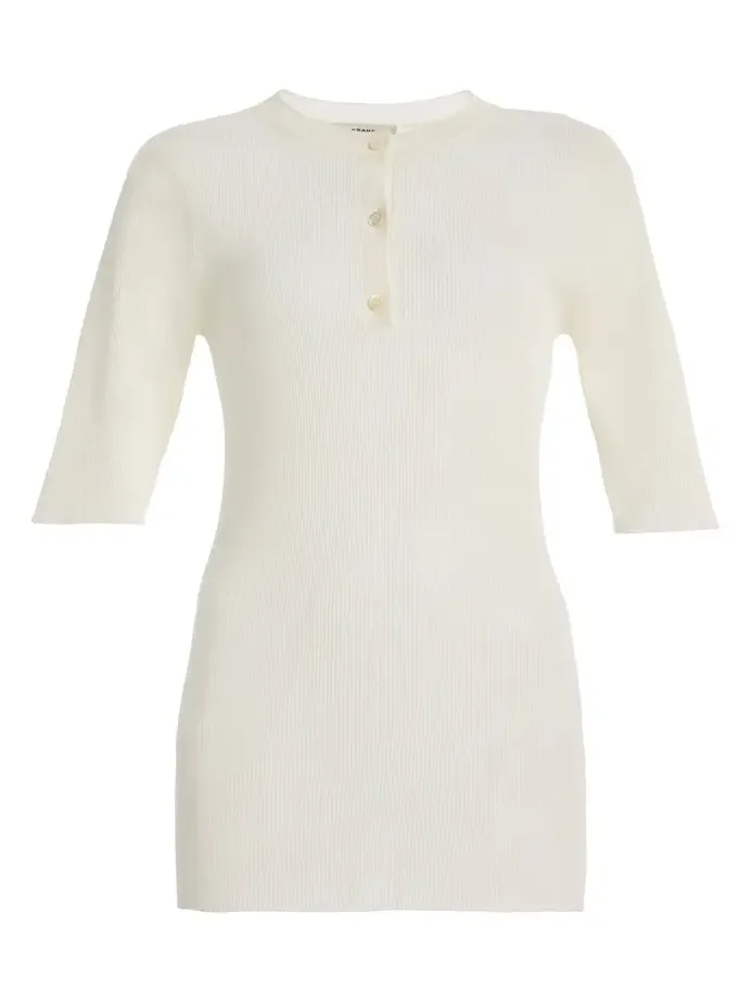 The Henley Ribbed Cotton-Blend T-Shirt
