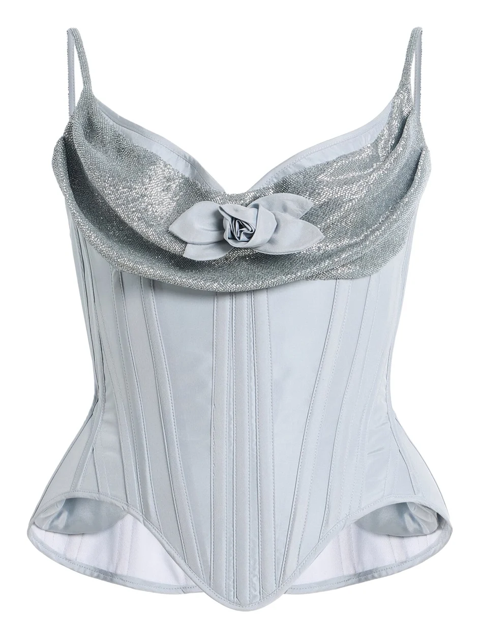 Wiederhoeft Exclusive Silk Taffeta Corset Top
