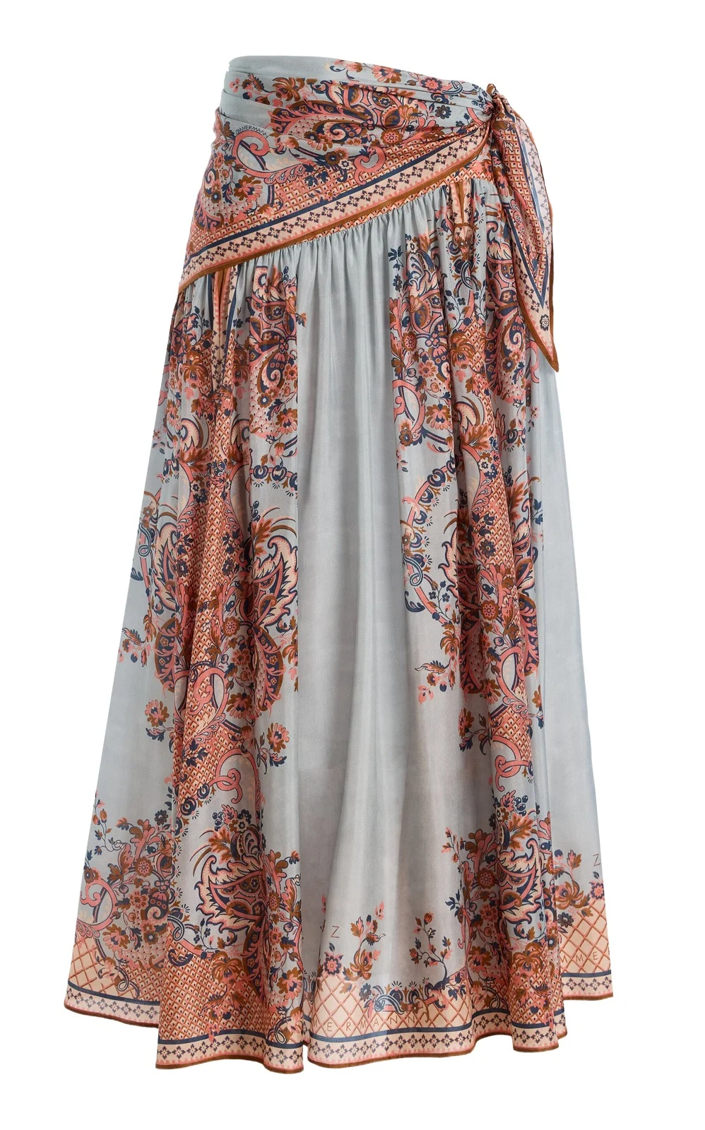 Aster Scarf-Detailed Silk Maxi Skirt Aster Scarf-Detailed Silk Maxi Skirt