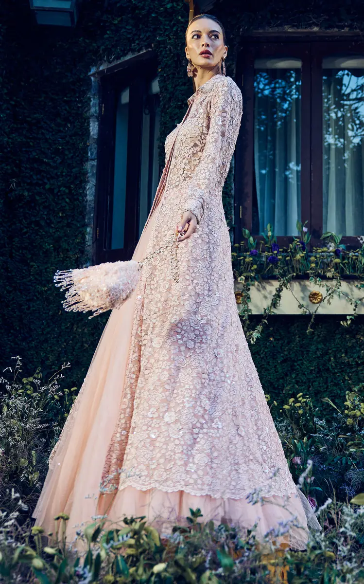 LA FUORI Ballet Rose Embellished Lace Maxi Shirt Dress | Thumbnail 3 LA FUORI Ballet Rose Embellished Lace Maxi Shirt Dress | Thumbnail 3