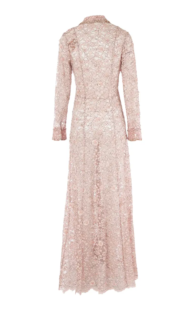LA FUORI Ballet Rose Embellished Lace Maxi Shirt Dress | Thumbnail 5 LA FUORI Ballet Rose Embellished Lace Maxi Shirt Dress | Thumbnail 5