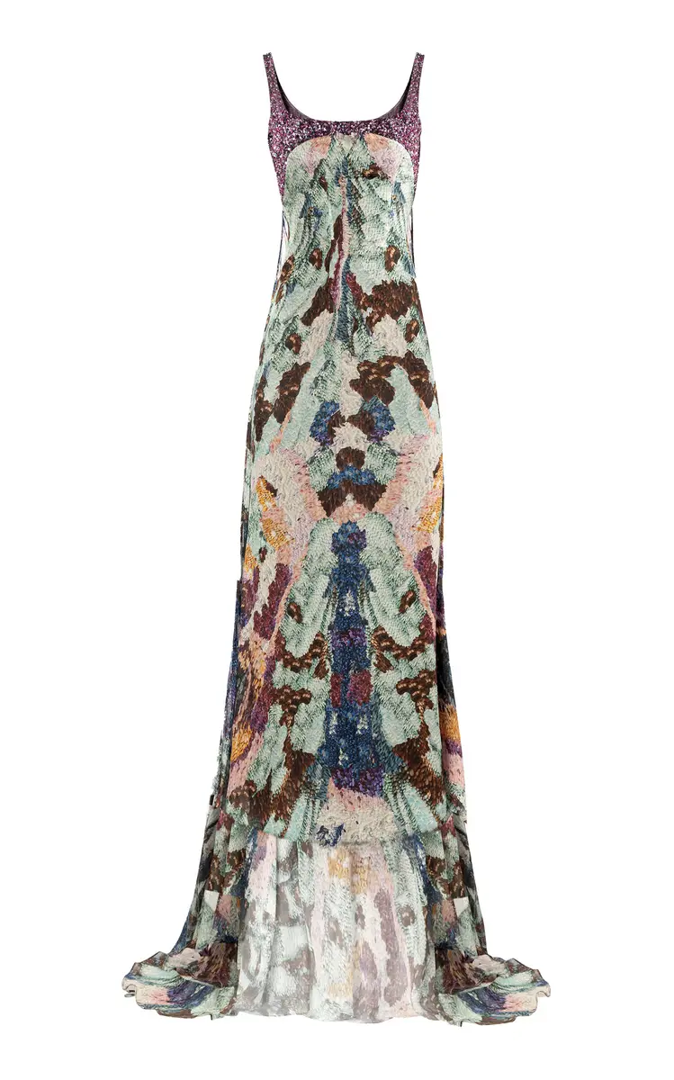 LA FUORI Genevieve Nebula Embellished Chiffon Gown | Thumbnail 3 LA FUORI Genevieve Nebula Embellished Chiffon Gown | Thumbnail 3