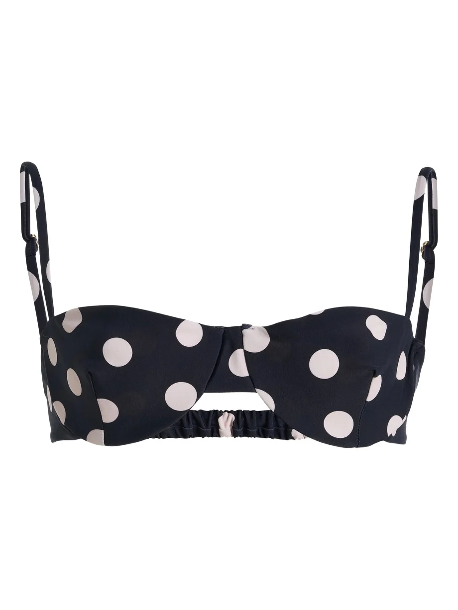 JUILLET SWIMWEAR Ingrid Polka-Dot Bikini Top