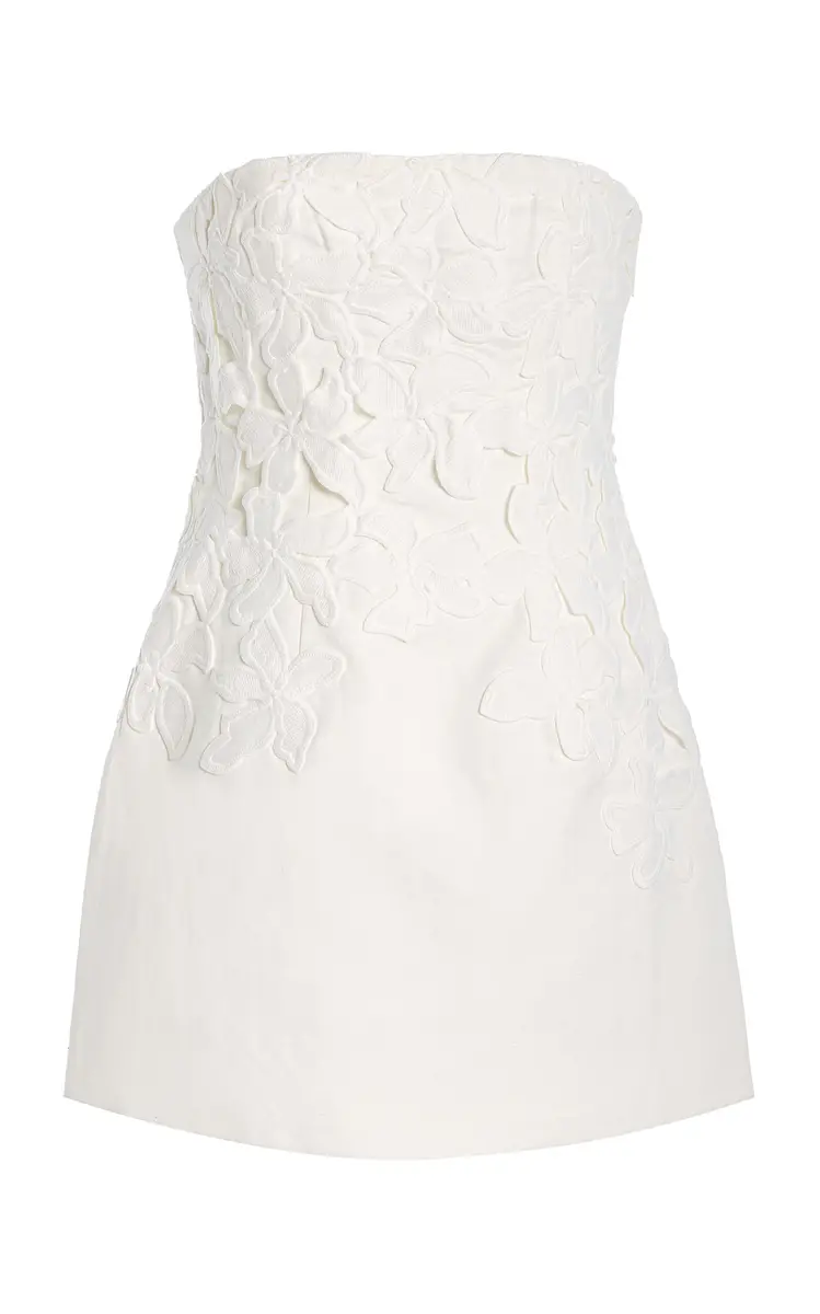 Significant Other Idette Floral-Appliquéd Linen-Blend Mini Dress | Thumbnail 7 Significant Other Idette Floral-Appliquéd Linen-Blend Mini Dress | Thumbnail 7