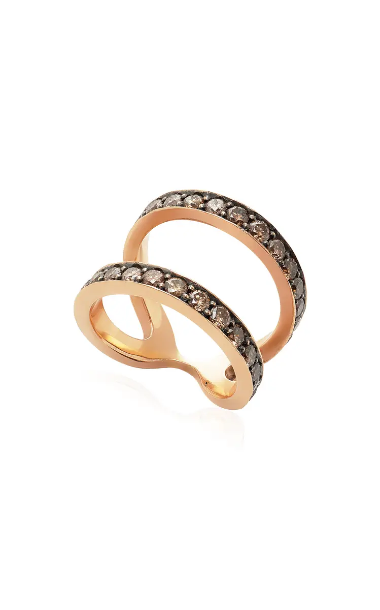 Sylva & Cie Champagne Diamond Wonder Woman Ring | Thumbnail 3 Sylva & Cie Champagne Diamond Wonder Woman Ring | Thumbnail 3