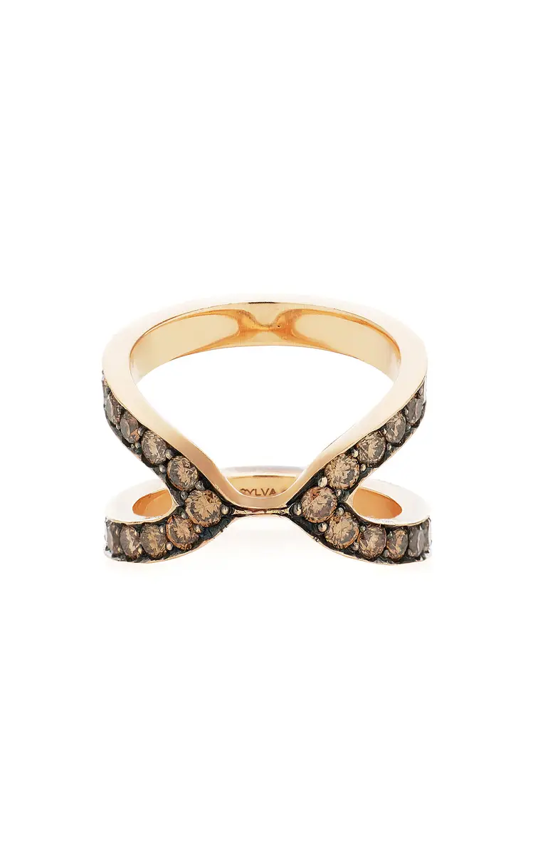 Sylva & Cie Champagne Diamond Wonder Woman Ring | Thumbnail 5 Sylva & Cie Champagne Diamond Wonder Woman Ring | Thumbnail 5