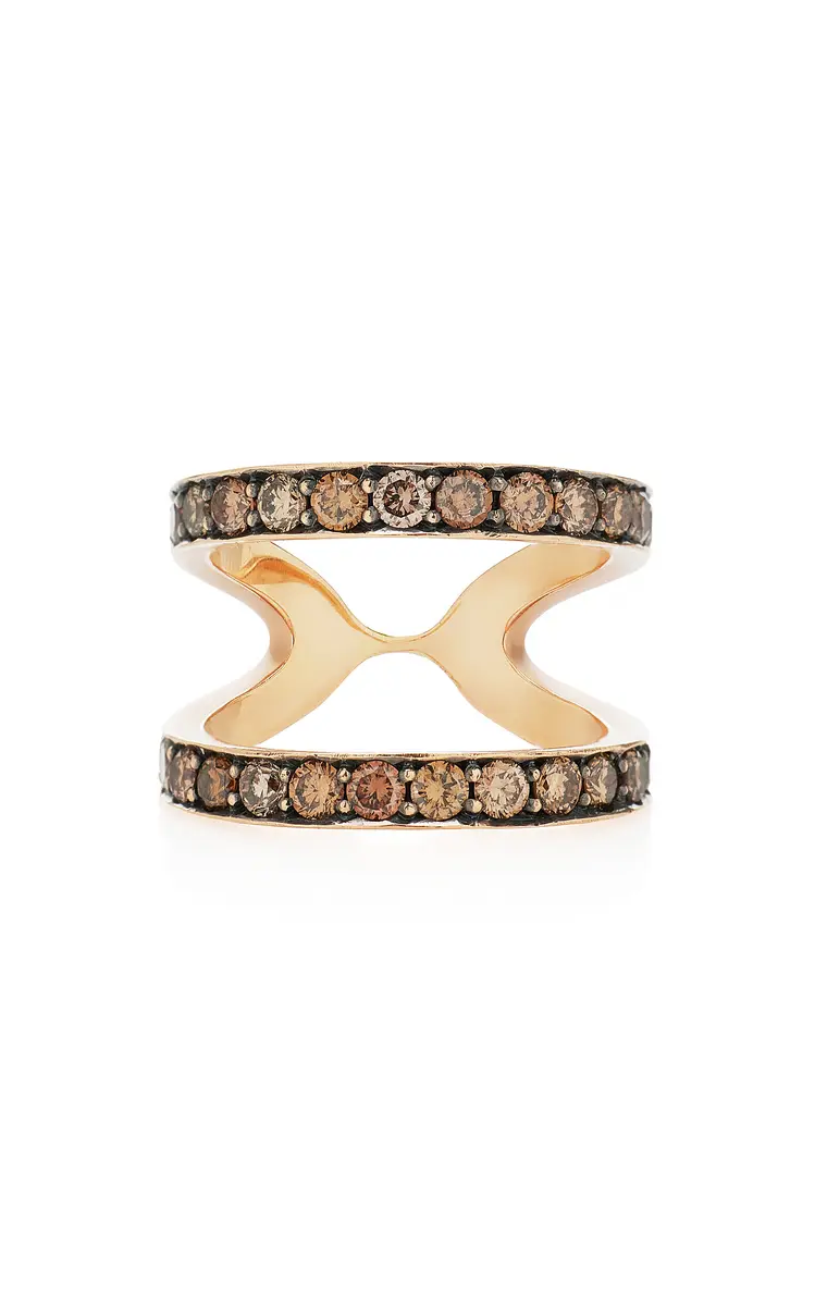 Sylva & Cie Champagne Diamond Wonder Woman Ring | Thumbnail 6 Sylva & Cie Champagne Diamond Wonder Woman Ring | Thumbnail 6