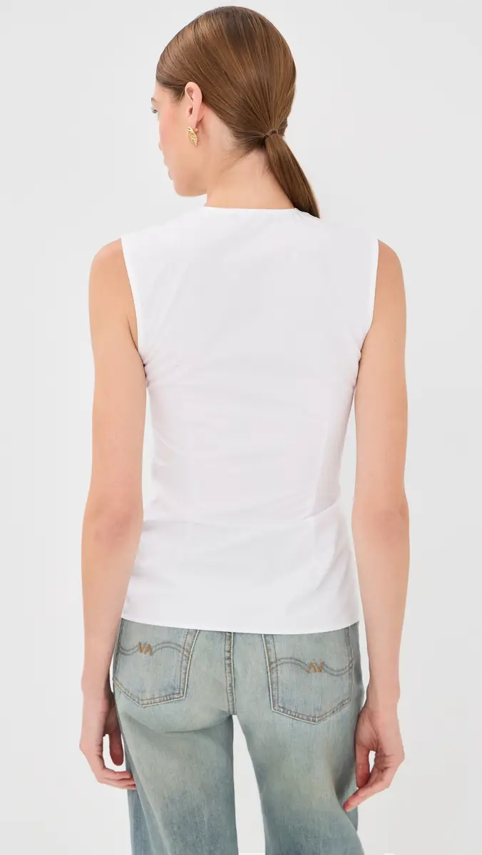 Balmain Cotton Twist Detail Top Blanc Optique | Thumbnail 3 Balmain Cotton Twist Detail Top Blanc Optique | Thumbnail 3