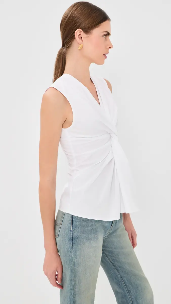 Balmain Cotton Twist Detail Top Blanc Optique | Thumbnail 4 Balmain Cotton Twist Detail Top Blanc Optique | Thumbnail 4