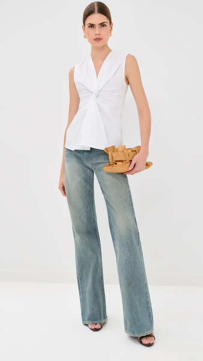 Balmain Cotton Twist Detail Top Blanc Optique | Thumbnail 5 Balmain Cotton Twist Detail Top Blanc Optique | Thumbnail 5