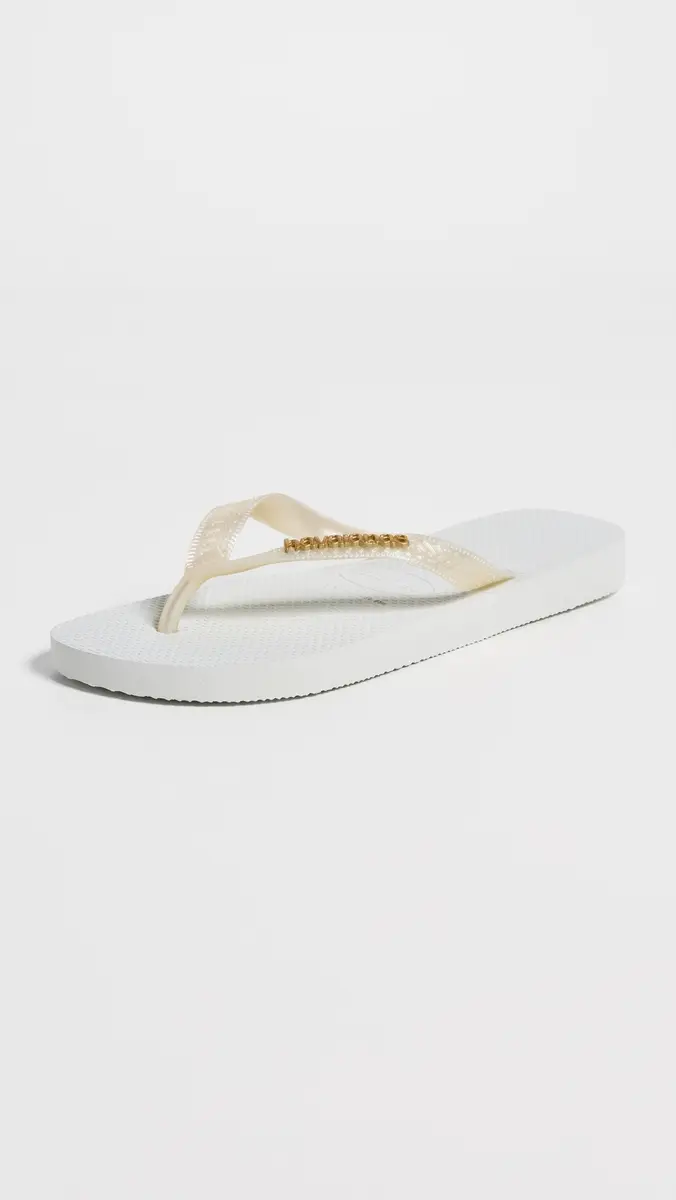 Havaianas Top Logo Metallic Sandals White | Thumbnail 2
