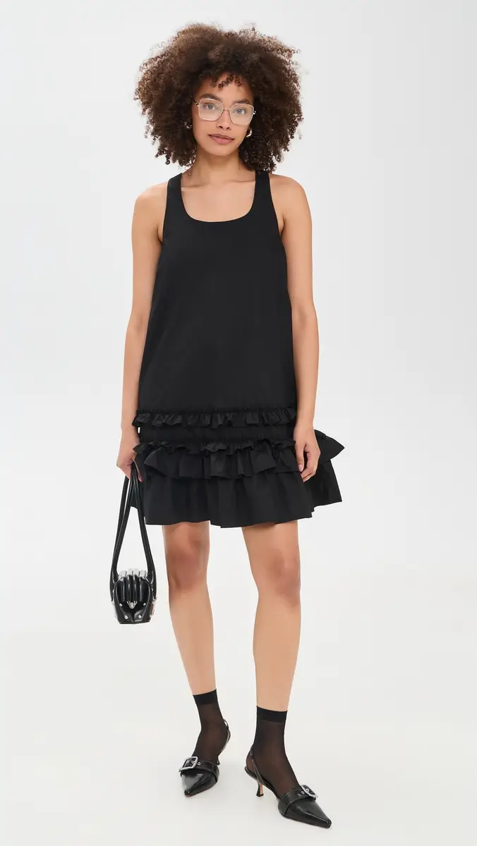 Ganni U Neck Mini Dress | Thumbnail 5 Ganni U Neck Mini Dress | Thumbnail 5