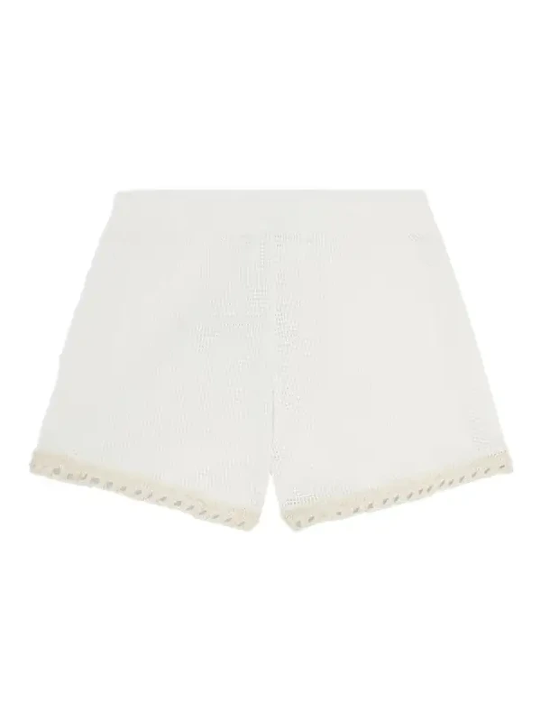 Stella McCartney Crochet-knit Trimmed Cotton Shorts