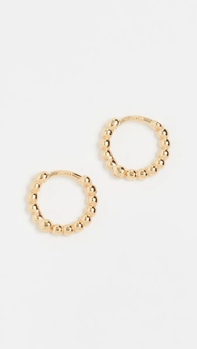 Shashi Katerina Pebble Hoop Earrings | Thumbnail 2