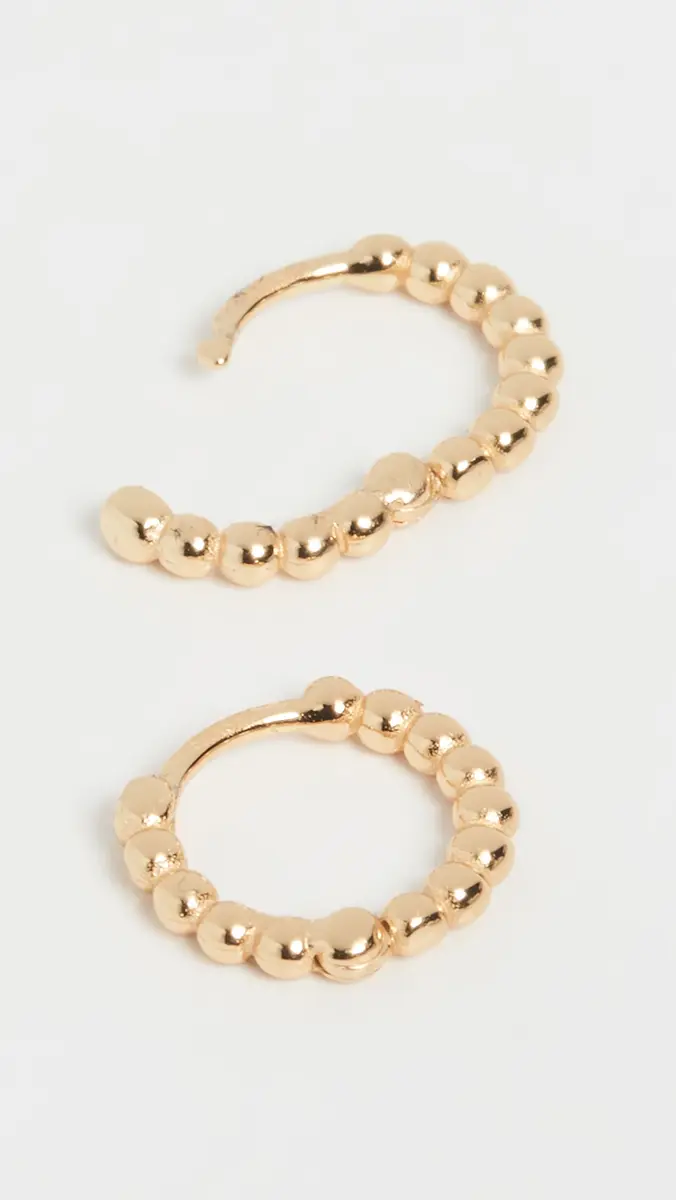Shashi Katerina Pebble Hoop Earrings | Thumbnail 4
