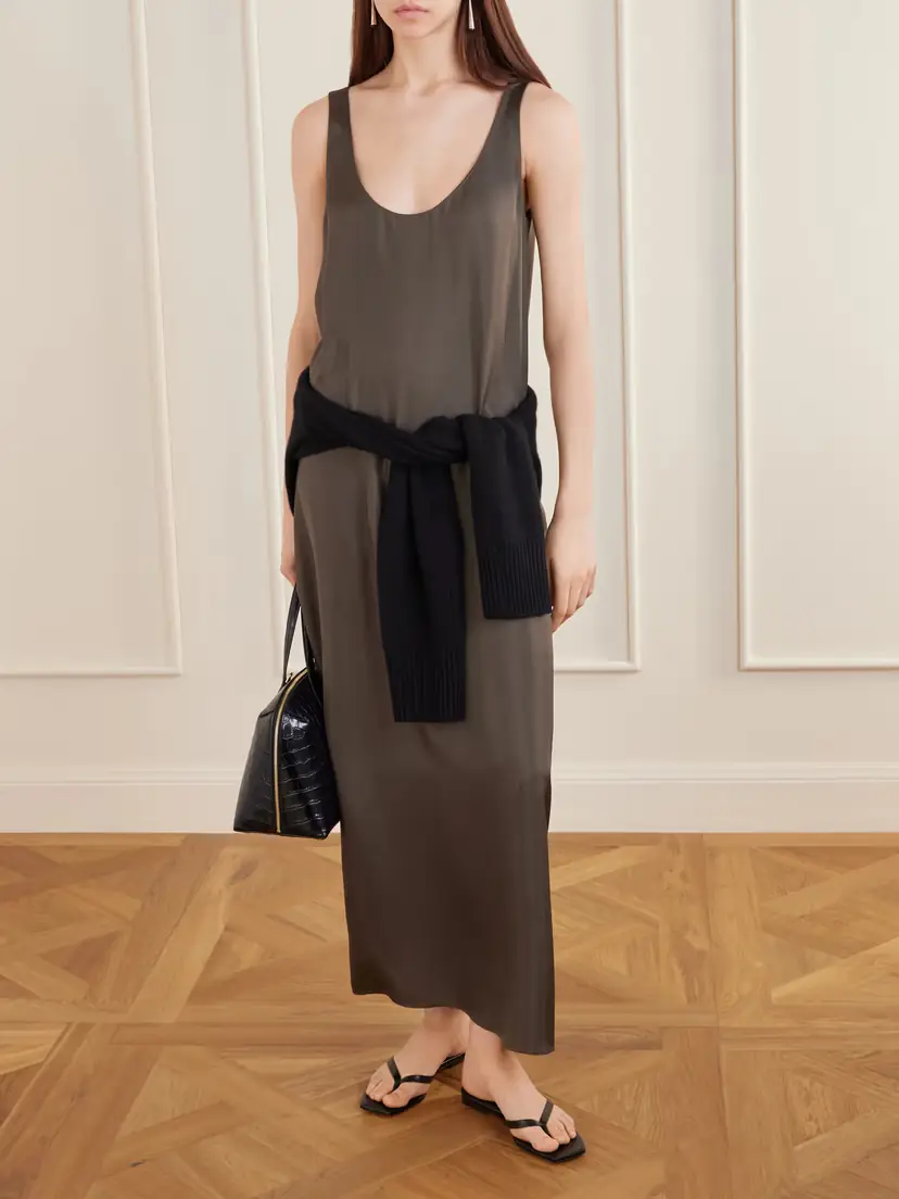RÓHE Silk-satin Midi Dress | Thumbnail 2