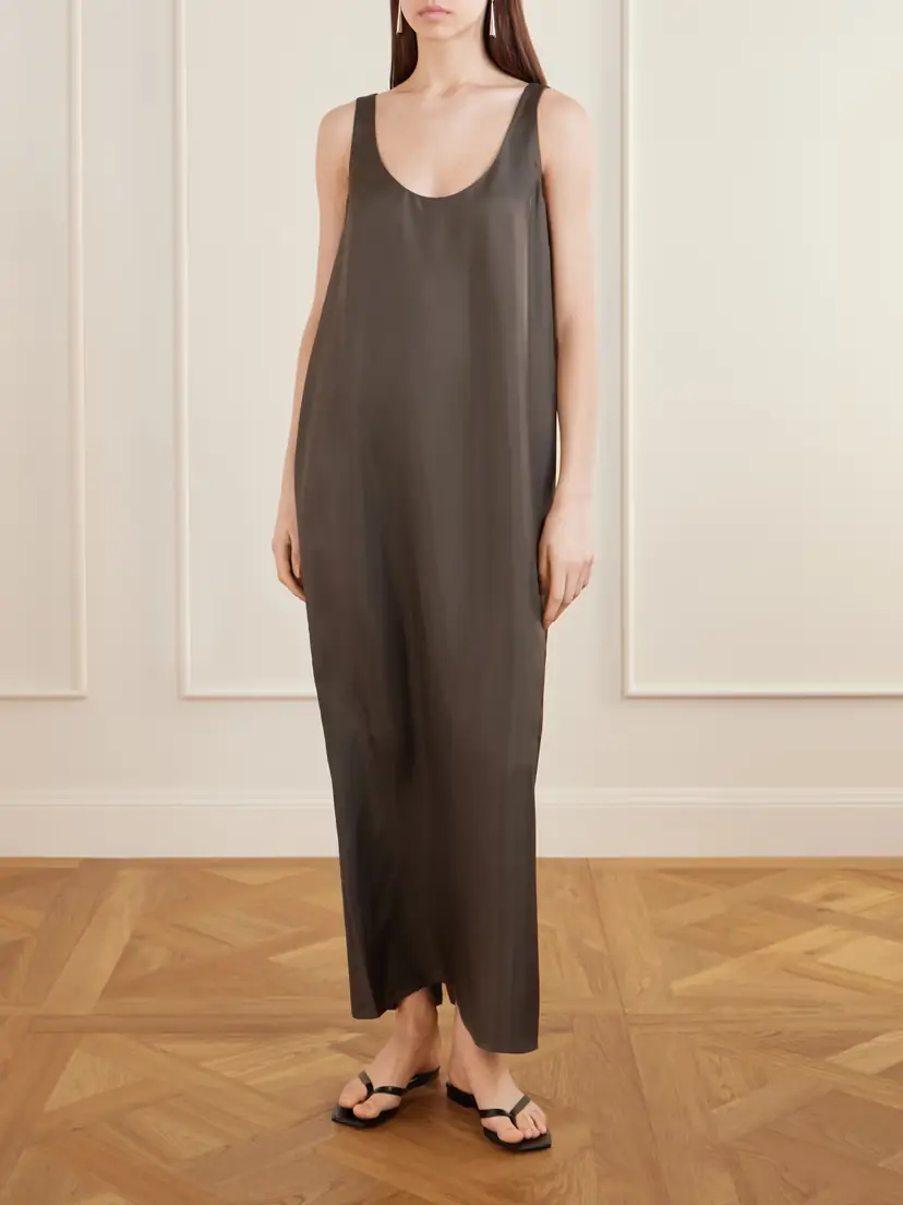 RÓHE Silk-satin Midi Dress | Thumbnail 3