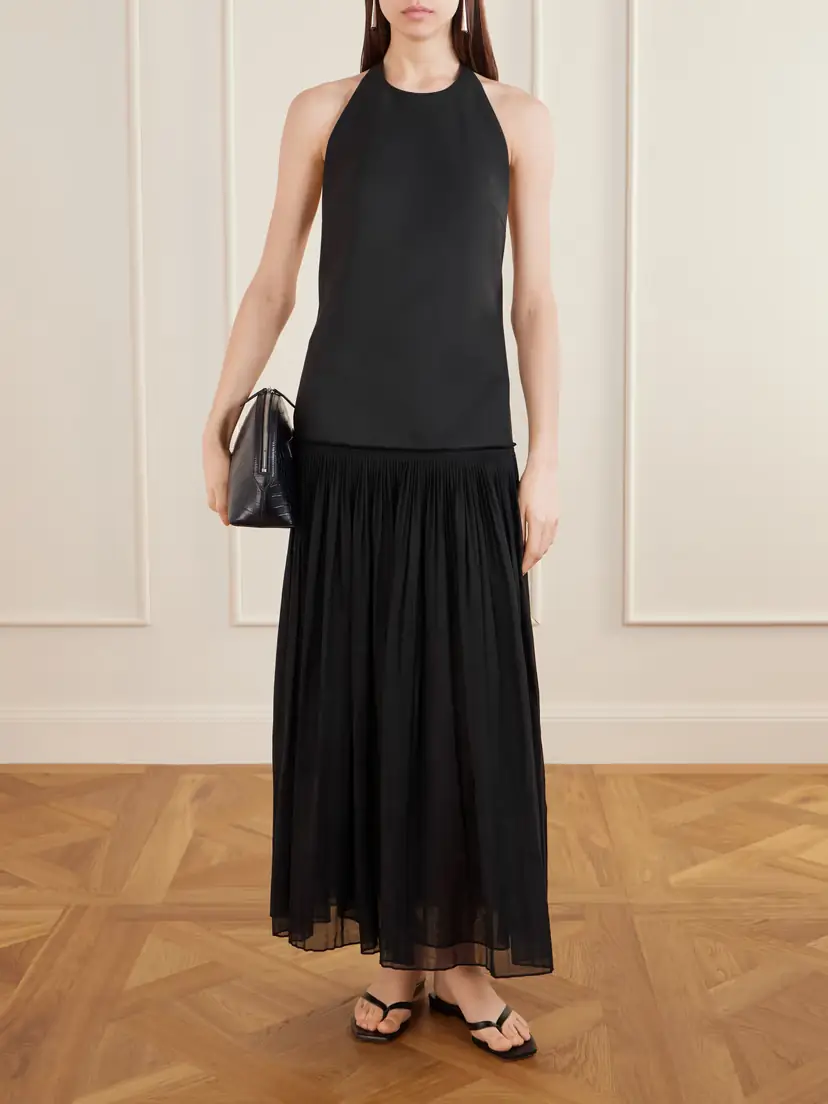 RÓHE Pleated Halter Maxi Dress | Thumbnail 2 RÓHE Pleated Halter Maxi Dress | Thumbnail 2