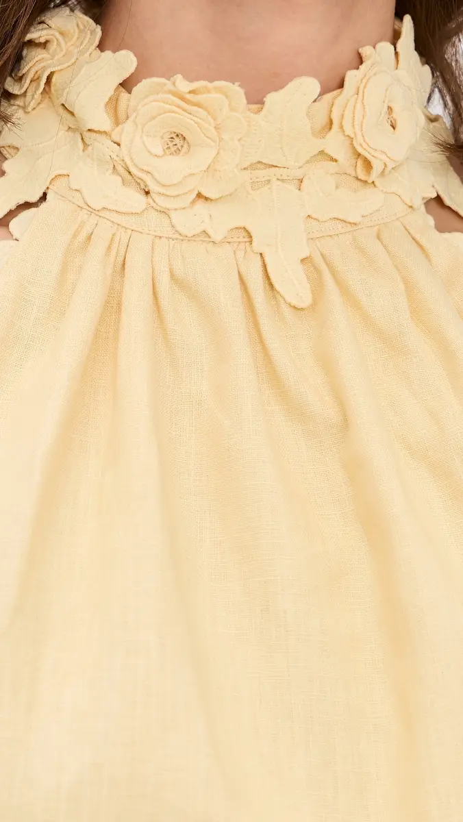 English Factory Halter Flower Detail Mini Dress | Thumbnail 6 English Factory Halter Flower Detail Mini Dress | Thumbnail 6